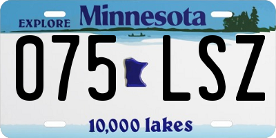 MN license plate 075LSZ