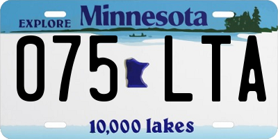 MN license plate 075LTA