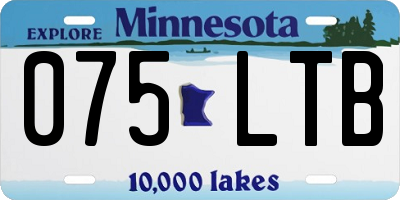 MN license plate 075LTB