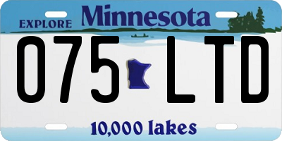 MN license plate 075LTD