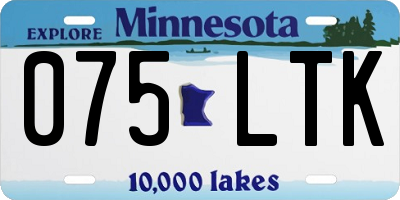 MN license plate 075LTK