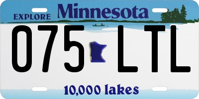 MN license plate 075LTL