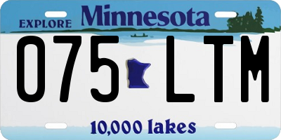 MN license plate 075LTM