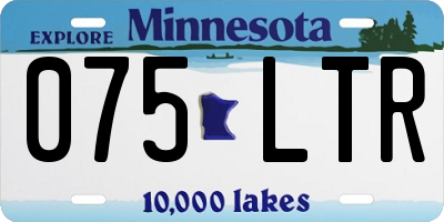 MN license plate 075LTR