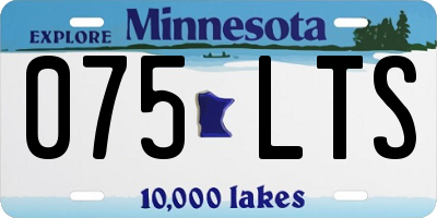 MN license plate 075LTS