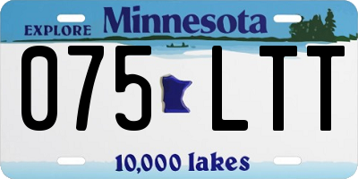 MN license plate 075LTT