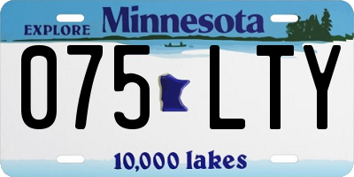 MN license plate 075LTY