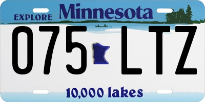 MN license plate 075LTZ