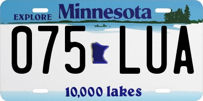 MN license plate 075LUA