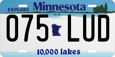 MN license plate 075LUD