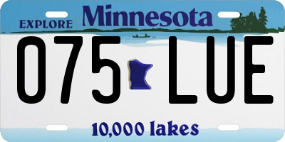 MN license plate 075LUE