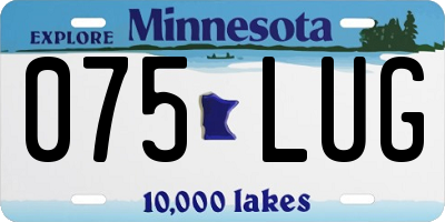 MN license plate 075LUG
