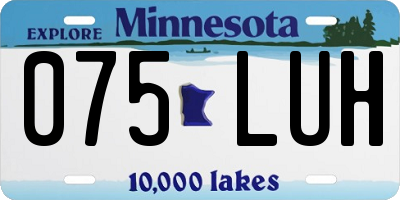 MN license plate 075LUH