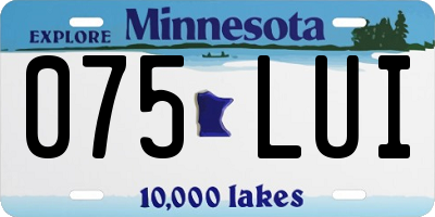 MN license plate 075LUI