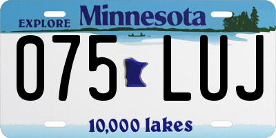 MN license plate 075LUJ