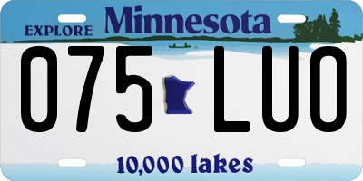 MN license plate 075LUO