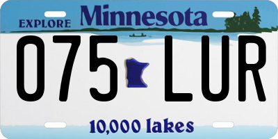 MN license plate 075LUR