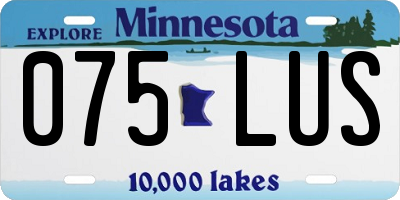 MN license plate 075LUS