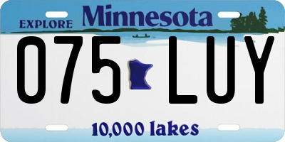 MN license plate 075LUY