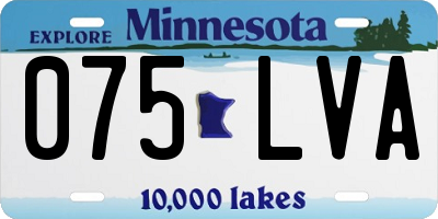 MN license plate 075LVA
