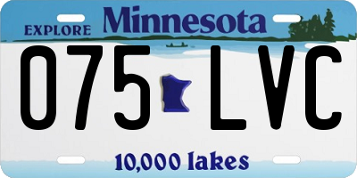 MN license plate 075LVC
