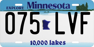 MN license plate 075LVF