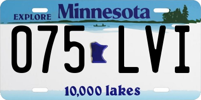 MN license plate 075LVI