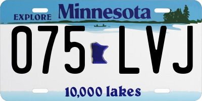 MN license plate 075LVJ