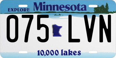 MN license plate 075LVN