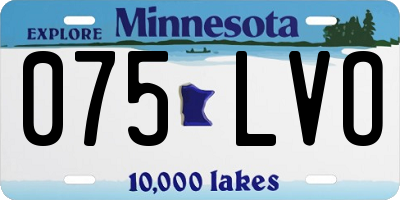 MN license plate 075LVO