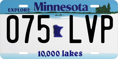 MN license plate 075LVP