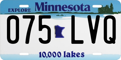 MN license plate 075LVQ