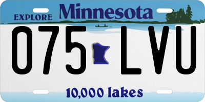 MN license plate 075LVU