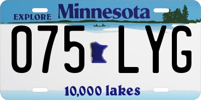 MN license plate 075LYG