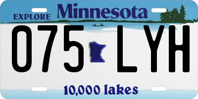 MN license plate 075LYH