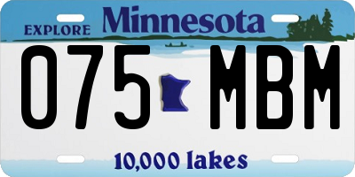 MN license plate 075MBM