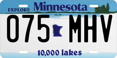 MN license plate 075MHV