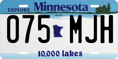 MN license plate 075MJH