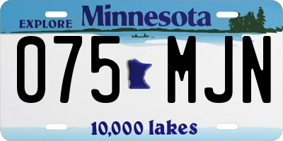 MN license plate 075MJN