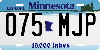 MN license plate 075MJP