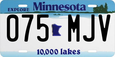 MN license plate 075MJV