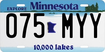 MN license plate 075MYY