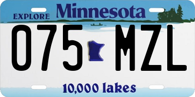MN license plate 075MZL