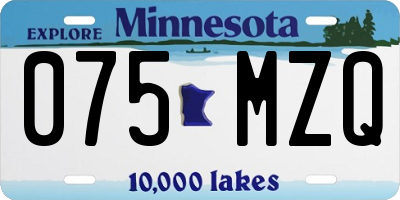 MN license plate 075MZQ