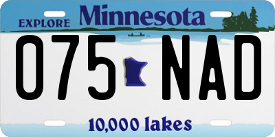 MN license plate 075NAD