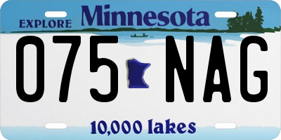 MN license plate 075NAG