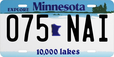 MN license plate 075NAI
