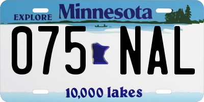 MN license plate 075NAL