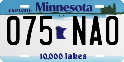 MN license plate 075NAO