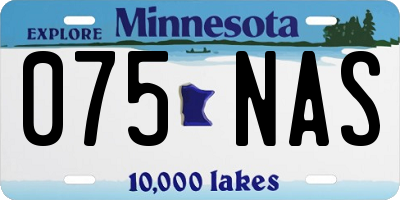 MN license plate 075NAS